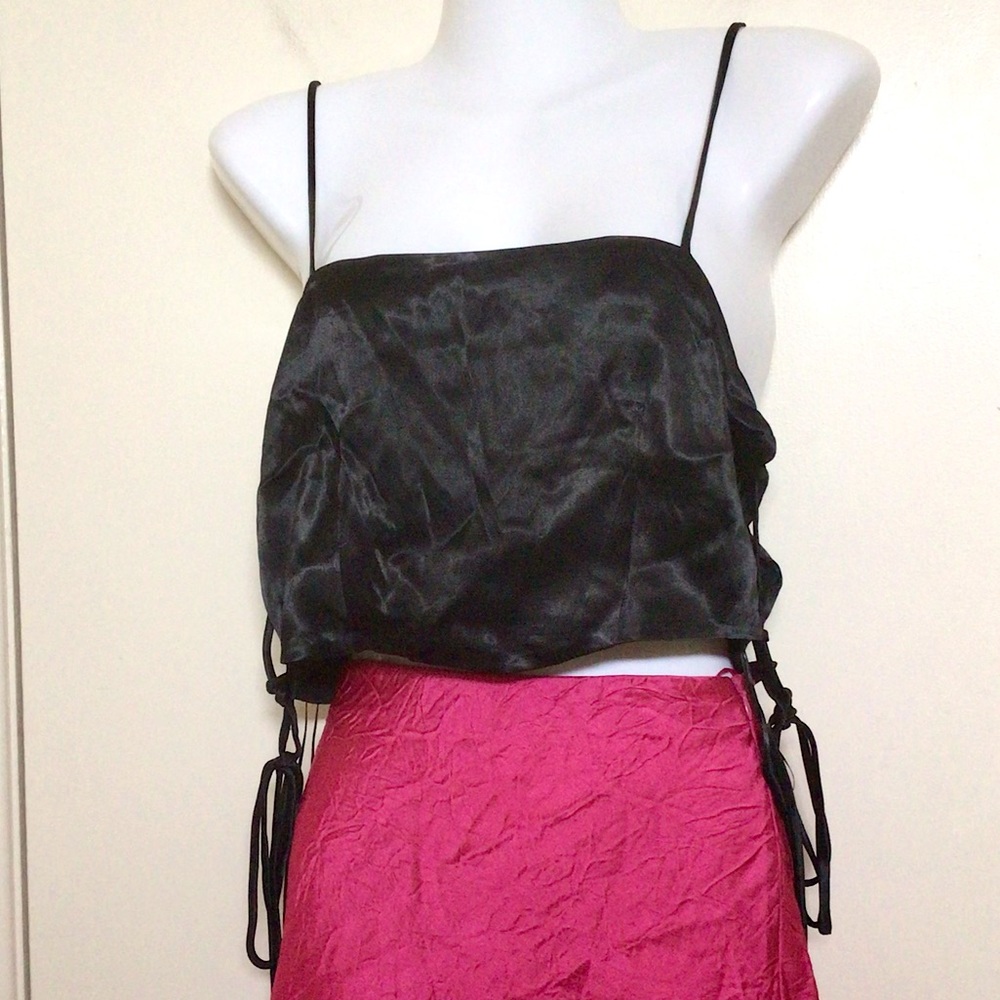 Zara Satin Crop Top